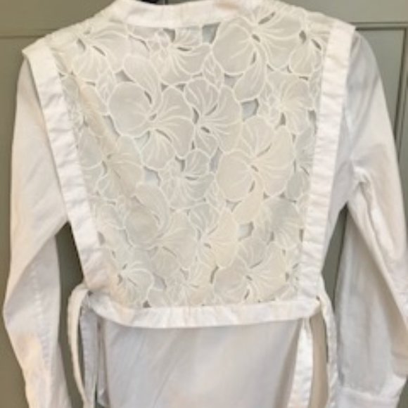 BCBG Maxazria High-Low Blouse with Lace Detail - Picture 6 of 13